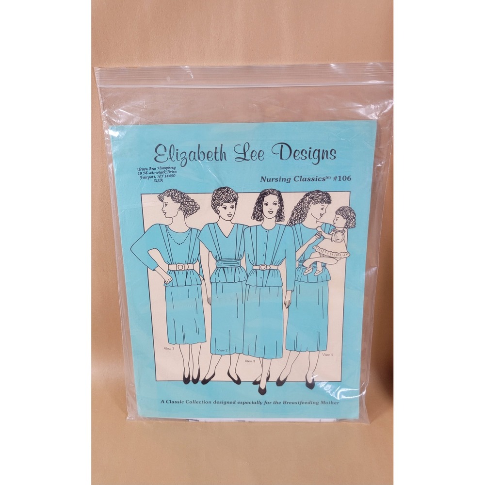 Elizabeth Lee Designs Nursing Classics 106 Sewing Pattern Breastfeeding Tops +